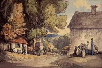Kylän vihreä tekijältä Thomas Rowlandson