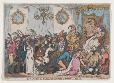 Votaries of Fashion in the Temple of Folly, 25. elokuuta 1808, 25. elokuuta 1808. tekijältä Thomas Rowlandson