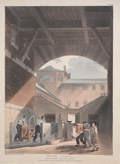 Vesimoottori, Coldbath, Fields Prison tekijältä Thomas Rowlandson