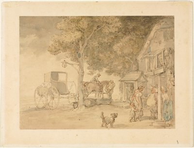 Hevosten juotto tekijältä Thomas Rowlandson