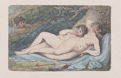 Wood-Nymphs The Discovery, 1799, 1799. tekijältä Thomas Rowlandson