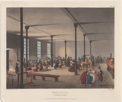 Workhouse, St. Jamesin seurakunta, 1. joulukuuta 1809, 1. joulukuuta 1809 tekijältä Thomas Rowlandson