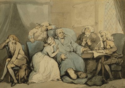 Testamentin kirjoittaminen, 1786 tekijältä Thomas Rowlandson