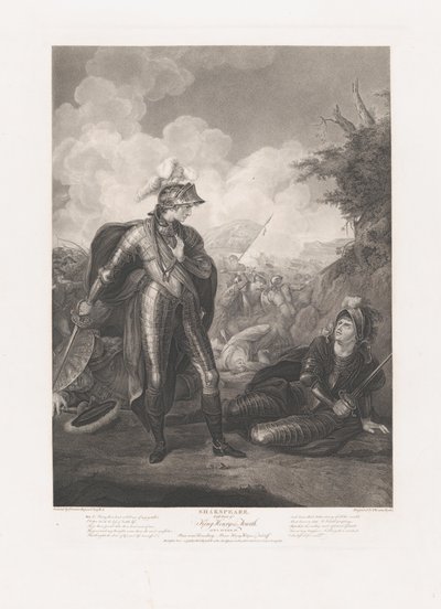 Prinssi Henry, Hotspur ja Falstaff Shakespeare, King Henry..., julkaistu ensimmäisen kerran 1796, julkaistu uudelleen 1852. tekijältä Thomas Ryder