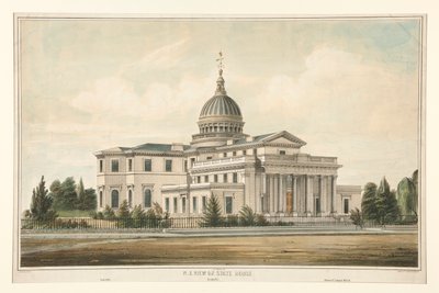N.E. Näkymä State Housesta, rakennettu 1794 - Trenton, N.J. Muutettu ja laajennettu 1845-6 tekijältä Thomas S. Sinclair