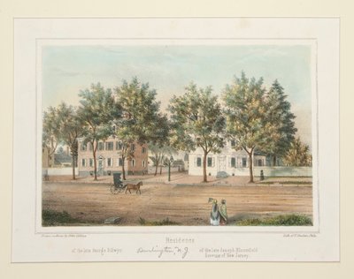 Edesmenneen Joseph Bloomfieldin (Burlington, NJ) Virgin holdaResidence / edesmenneen George Dillwynin/ edesmenneen Joseph Bloomfieldin (Burlington, NJ), 14 näkymästä Burlingtoningin vauva-Kristus sylissään, soikea sävellys Renin mukaan, 1620-50, 1620-50. S tekijältä Thomas S. Sinclair