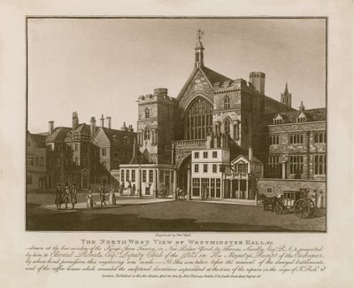 Westminster Hallin luoteisnäkymä tekijältä Thomas Sandby