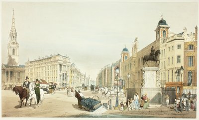 Charing Crossin sisäänpääsy The Strandiin, kaksikymmentä levy Original Views of Londonista sellaisena kuin se on tekijältä Thomas Shotter Boys