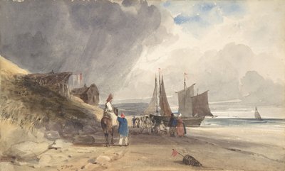 Figuurit rannalla, Pohjois-Ranska, 1830. tekijältä Thomas Shotter Boys