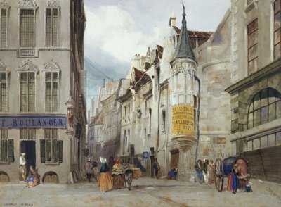 Rue Bailleulin ja Rue Jean Tisonin risteys, nykyinen 1. arrondissementti, Pariisi. tekijältä Thomas Shotter Boys