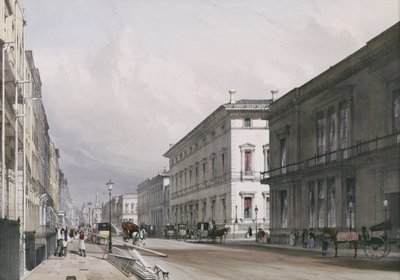 Pall Mall: Club Houses, 1842, tekijältä Thomas Shotter Boys