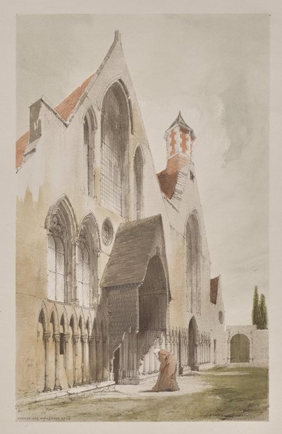 Kuvankaunis arkkitehtuuri Pariisissa, Gentissä, Antwerpenissä, Rouenissa: Hospice des Vieillards, Gent, Belgia tekijältä Thomas Shotter Boys