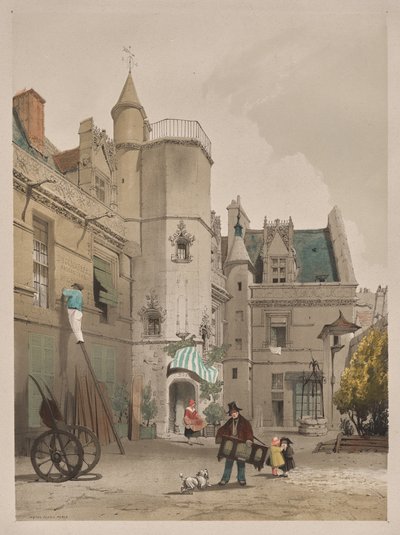 Kuvankaunis arkkitehtuuri Pariisissa, Gentissä, Antwerpenissä, Rouenissa: Hôtel Cluny, Pariisi tekijältä Thomas Shotter Boys