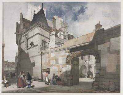 Kuvankaunis arkkitehtuuri Pariisissa, Gentissä, Antwerpenissä, Rouenissa: Hôtel de Cluny, Pariisi tekijältä Thomas Shotter Boys