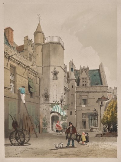 Kuvankaunis arkkitehtuuri Pariisissa, Gentissä, Antwerpenissä, Rouenissa: Hôtel Cluny, Pariisi tekijältä Thomas Shotter Boys