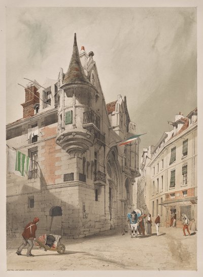 Kuvankaunis arkkitehtuuri Pariisissa, Gentissä, Antwerpenissä, Rouenissa: Hotel de Sens, Pariisi tekijältä Thomas Shotter Boys
