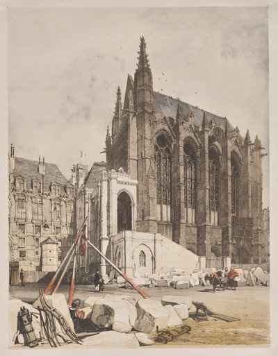 Kuvankaunis arkkitehtuuri Pariisissa, Gentissä, Antwerpenissä, Rouenissa: La. Sainte Chapelle, Pariisi tekijältä Thomas Shotter Boys