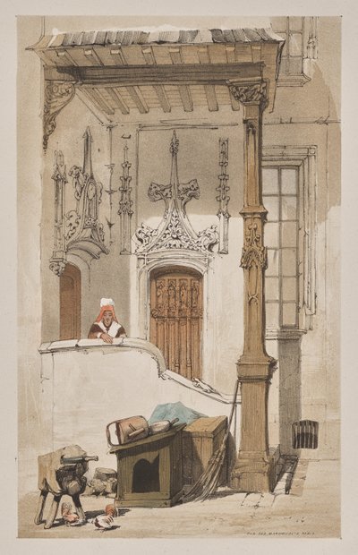 Kuvankaunis arkkitehtuuri Pariisissa, Gentissä, Antwerpenissä, Rouenissa: Rue des Marmousets, Pariisi tekijältä Thomas Shotter Boys