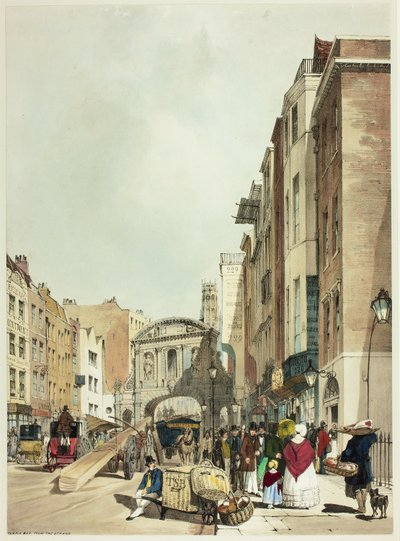 The Strandin Temple Bar, levy 22 Original Views of Londonista sellaisenaan tekijältä Thomas Shotter Boys