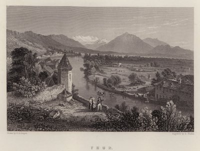 Thun (väri litho) tekijältä Thomas Sidney (after) Cooper
