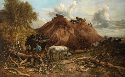 Puun raivaus rautatietä varten tekijältä Thomas Sidney Cooper