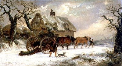 Carting Timber - talvi (öljy paneelissa) tekijältä Thomas Smythe