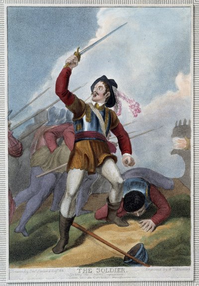 Le soldat. Shakespearen teoksessa "" Les 7 ages de l