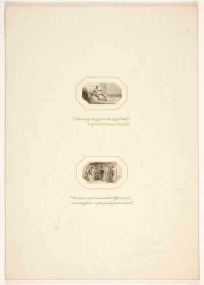 Tutkielma The Task -teoksen kuvalaattaa varten tekijältä Thomas Stothard