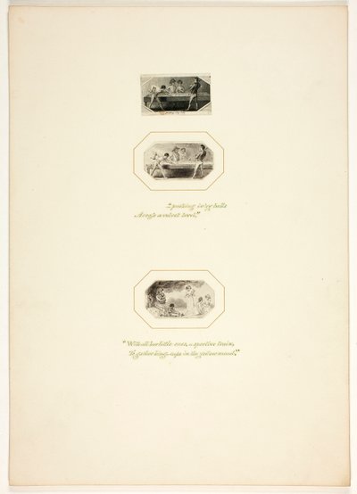 Tutkielma teoksen "The Task" kuvalaattaa varten tekijältä Thomas Stothard
