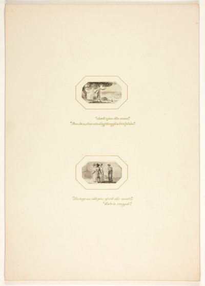 Tutkielma The Task -teoksen kuvalaattaa varten tekijältä Thomas Stothard