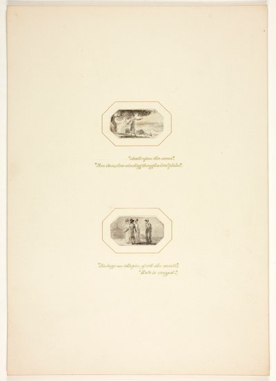 Tutkielma teoksen "The Task" kuvalaattaa varten tekijältä Thomas Stothard