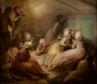Halsewell-aluksen hylky, intiaanilaiva, noin 1786 (öljy kankaalle). tekijältä Thomas Stothard