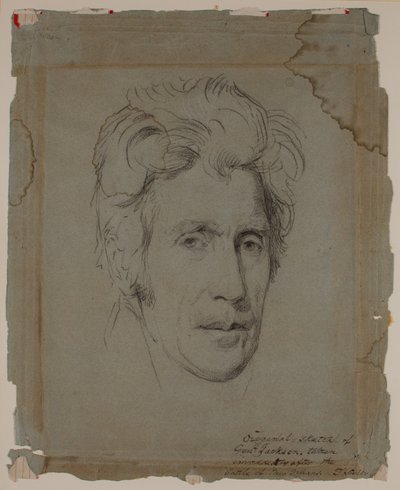 Andrew Jackson, New Orleansin taistelun jälkeen, n. 1815 (piirustus) tekijältä Thomas Sully
