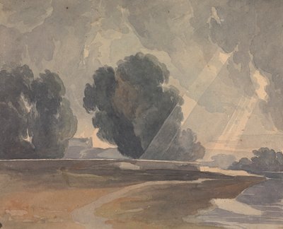 Maisema puilla ja järvellä tekijältä Thomas Sully