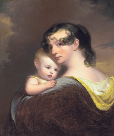 Muotokuva Esther Fortune Warrenista ja hänen tyttärestään Hesteristä, 1811. tekijältä Thomas Sully