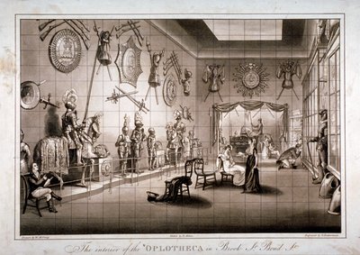 Hoplotheca, Brook Street, Westminster, Lontoo, c1810 tekijältä Thomas Sutherland