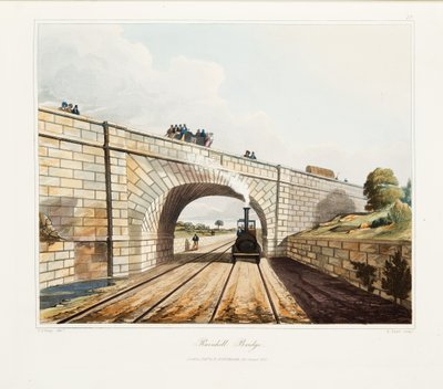 Rainhill Bridge, julkaistu 1831 (käsinvärinen kaiverrus) tekijältä Thomas Talbot Bury