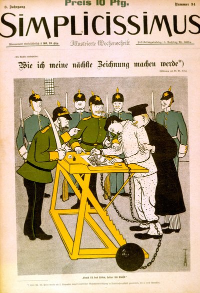 Saksan lehdistön sensuuri tekijältä Thomas Theodor Heine