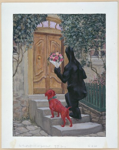 Simplicissimus onnittelijana tekijältä Thomas Theodor Heine