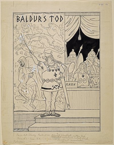 kilpailu Oberammergausta; Simplicissimus XXXV/8 tekijältä Thomas Theodor Heine