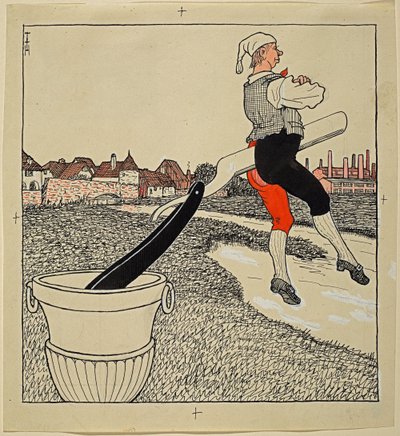 Puhdas avioero, Simplicissimus XXV/9 tekijältä Thomas Theodor Heine
