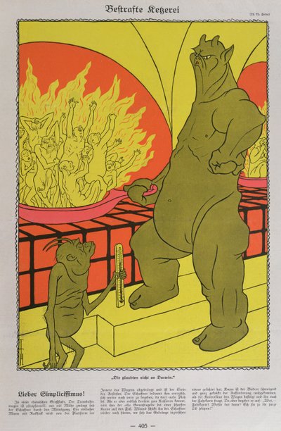 The Devil Burning the Disbelievers, Simplicissimus tekijältä Thomas Theodor Heine