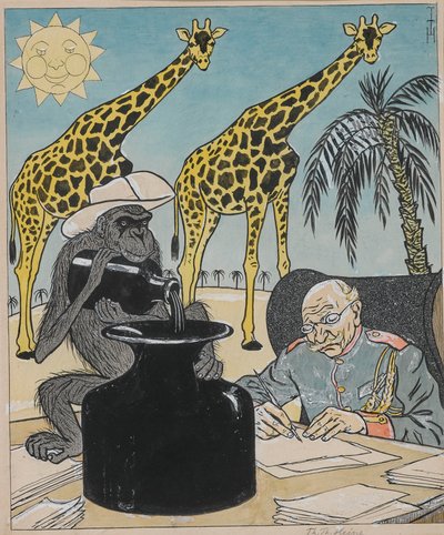 Siirtokunnat eivät voi kukoistaa Saksan hallituksen aikana, koska muste kuivuu..., 1903. tekijältä Thomas Theodor Heine