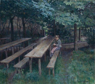 Ravintolan puutarha Dachaussa tekijältä Thomas Theodor Heine