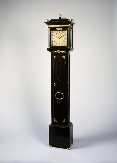 Kaarle II roomalainen iskevä kuukauden mittainen pitkälaukkukello tekijältä Thomas Tompion
