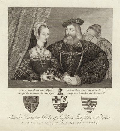Charles Brandon Suffolkin herttua ja Ranskan kuningatar Maria tekijältä Thomas Trotter