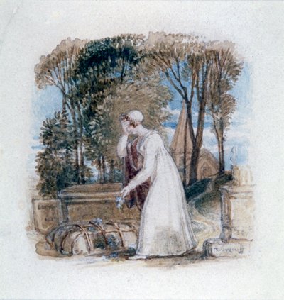 "Constantia Theodosiuksen haudalla", 1800-luku tekijältä Thomas Uwins