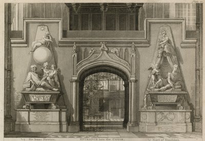 Sisäänkäynti kuoroon, Westminster Abbey, Lontoo tekijältä Thomas Uwins
