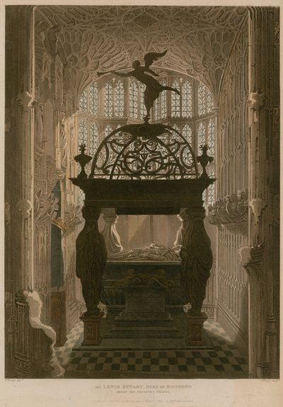 Lewis Stuartin muistomerkki, Henry Seitsemännen kappeli, Westminster Abbey, Lontoo tekijältä Thomas Uwins