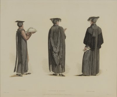 Palvelija, Bachelor of Divinity, Collector, kaiverrettu J. Agar, julkaistu R. Ackermannin 